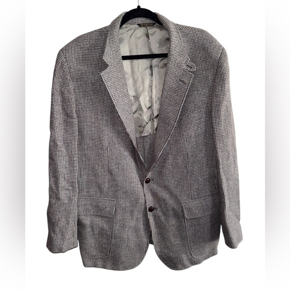 Other - Cricketeer Wool Houndstooth Blazer Men’s (Fits 42R Large) Made in USA